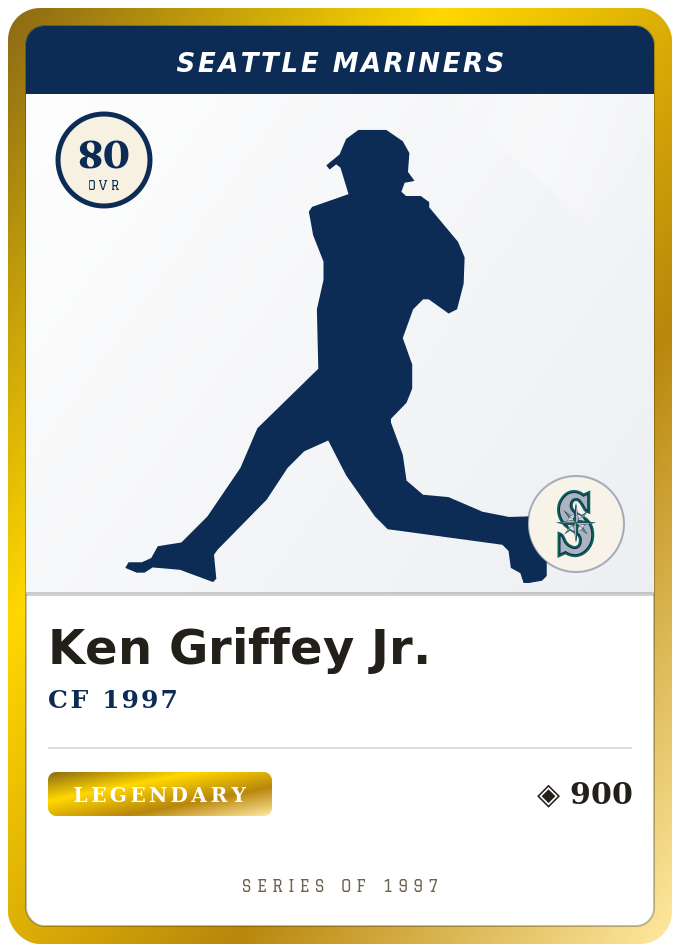 Ken Griffey Jr., 1997, glossy card